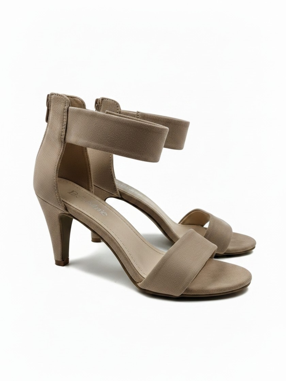 Bella Marie Beige Angle Strap Heels US 7